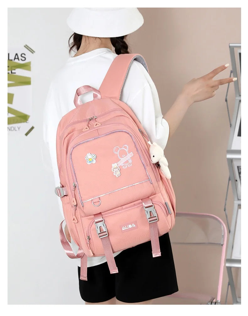 Borse da scuola per bambini per ragazze adolescenti Zaino grande Kawaii Zaino da scuola per studenti di medie dimensioni Borsa per libri Zaino da viaggio per laptop