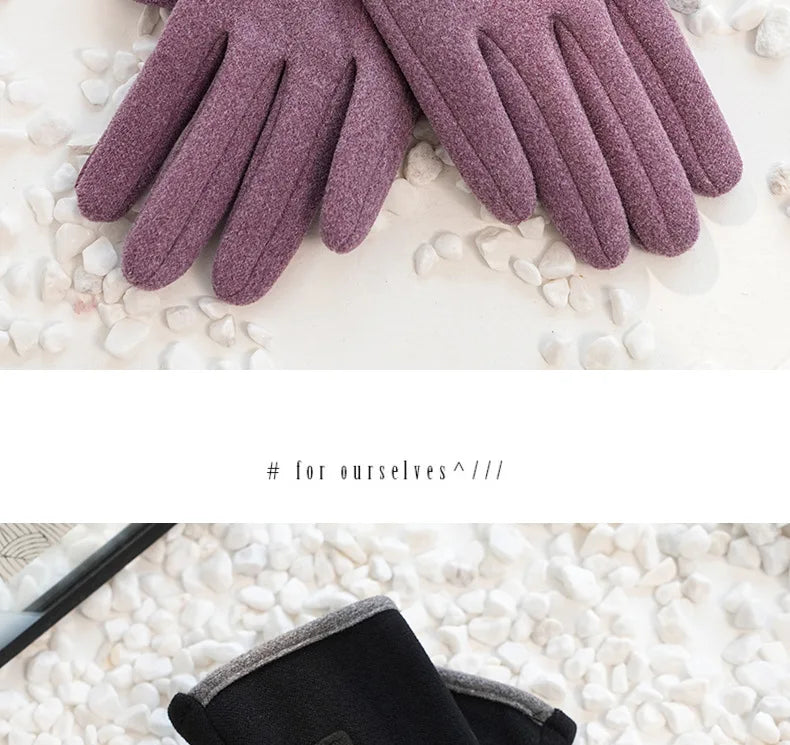 Guanti caldi da donna, uomo invernale, ciclismo all'aperto, guida, ciclismo sportivo, con pile, guanti da coppia autunnali e invernali