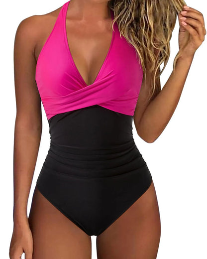 Summer Fashion New Beachwear Hot Print One Piece Swimsuit Women Sexy Pleated Bathing Suit Leopard Printed Bodysuit Bikini Set