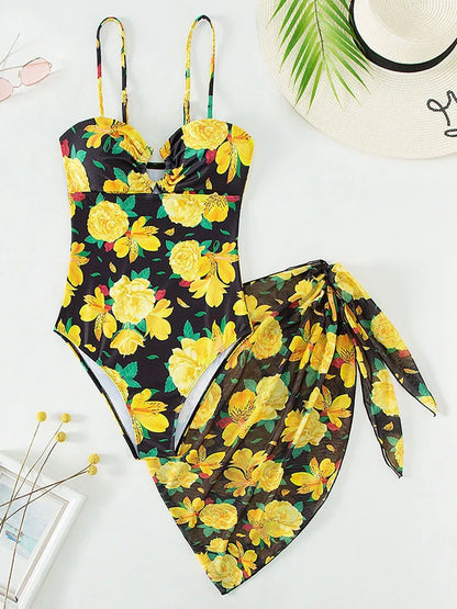 Vigoashely 2026 Lady Print 2 Piece Swimwear Sexy Women Strapped Push Up One Piece Swimsuit Monokini Beach Brazilian Bathing Suit