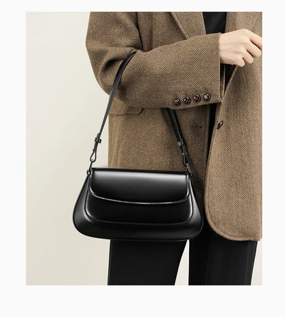 Borse di lusso Zency per donna, in vera pelle, stile francese, borsa a tracolla estiva da donna, borsa a spalla, borsa a tracolla sottobraccio.