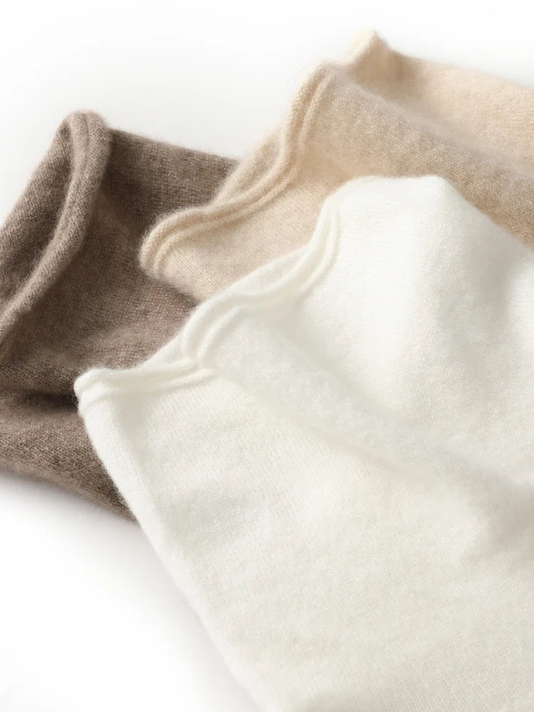 Donna 100% lana merino pullover senza maniche maglione a collo alto gilet maglieria di lana primavera autunno inverno gilet moda top