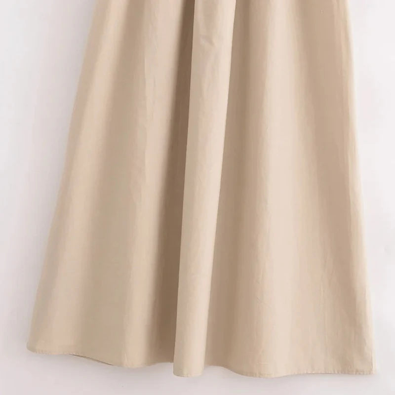 HXAO Abiti lunghi neri da donna 2025 Abiti eleganti senza maniche primaverili Moda Casual Vintage Party Abiti kaki Abiti