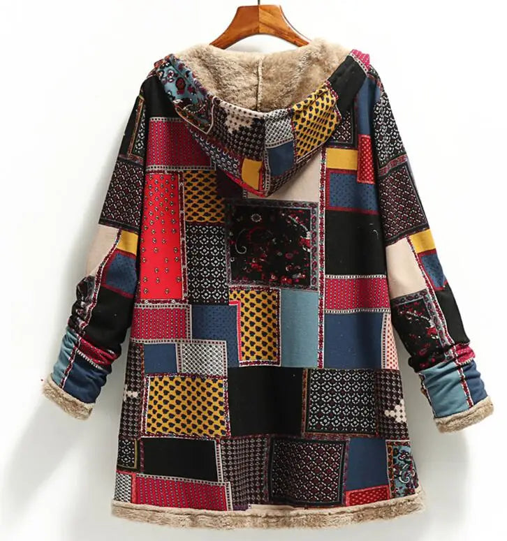 Cappotto invernale in cotone da donna 2023 Nuovo caldo velluto imbottito Parka manica lunga cerniera giacca con cappuccio tuta sportiva femminile 4XL