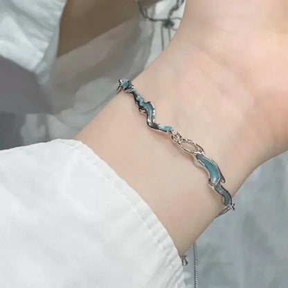 Braccialetti con fiori di ciliegio in cristallo rosa brillante per donne e ragazze, braccialetto con fiore a luna dolce e zirconi, gioielli estetici da festa