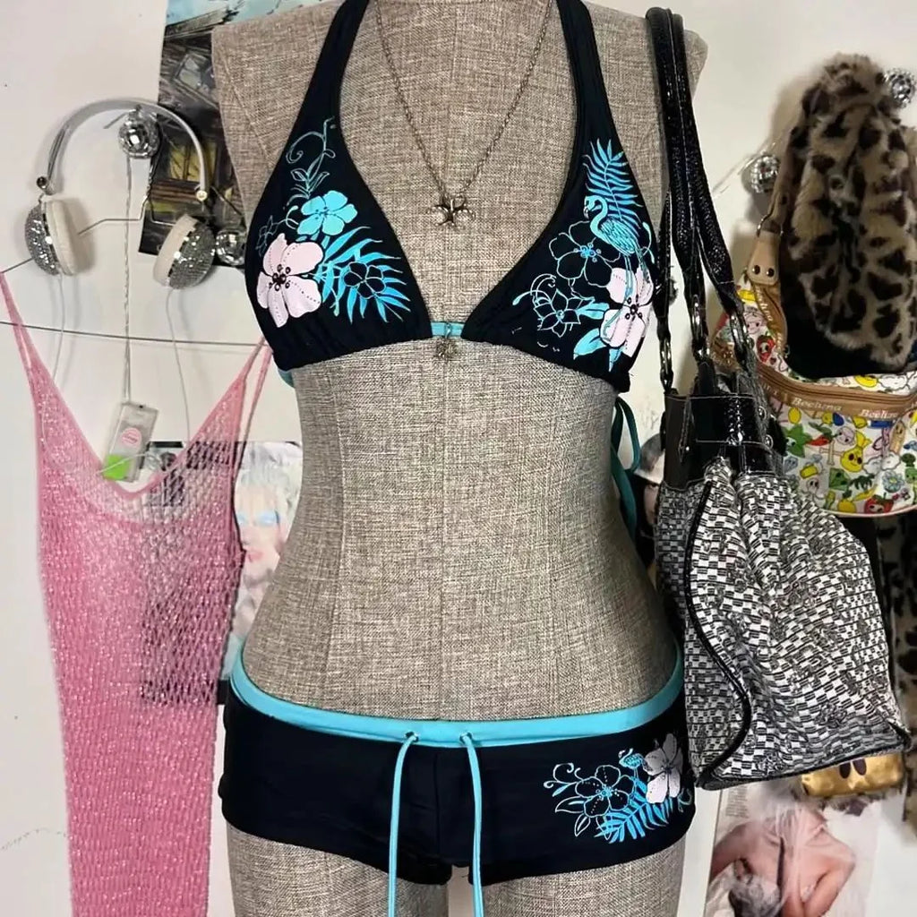 Spring/Summer Fashion Trendy Y2K Sexy Bikini Ins European and American Niche Design Sexy Slim Fit Swimsuit Set