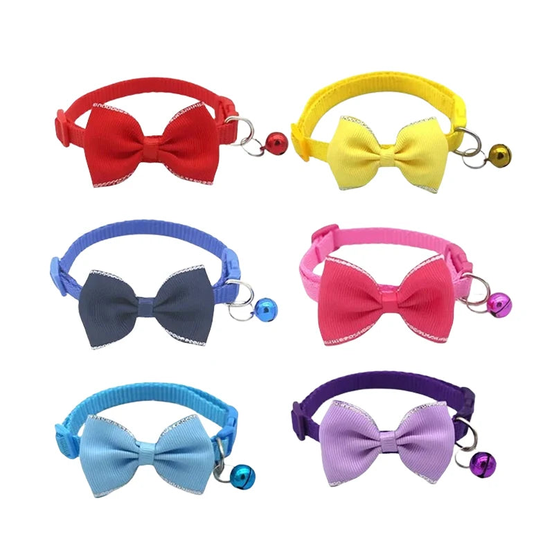 Collari per animali domestici nuovi collari per campane con fiocco per animali domestici collari per gatti carini forniture per animali domestici strumento per vestire animali domestici regolabile multicolore accessori per an