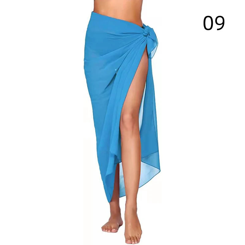 Jupes de plage sexy pour femmes, jupes de plage en mousseline, paréo long, serviette de plage, écharpe de bikini sexy