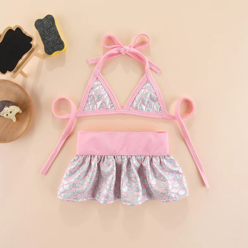 Set di vestiti alla moda per cani di piccola taglia, vestiti per cani a sirena, costume da bagno bikini per ragazze per cani di piccola taglia, Yorkshire Terrier, gonna per cuccioli, estate