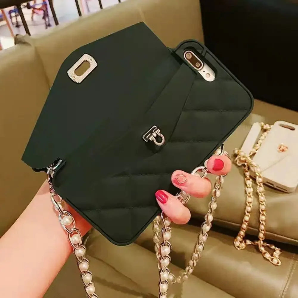 30/60/120CM Borsa a catena con perline Tracolla lunga e corta di ricambio Borsa a tracolla Chiusura Corda di perle Donna Borse a tracolla Zaino Accessori
