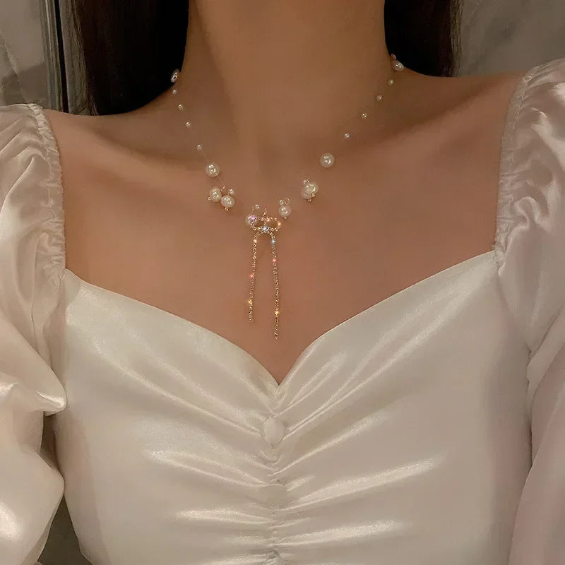 Collana di nuova moda semplice color argento con ciondolo a forma di cuore d'amore, collana con ciondoli a catena, per gioielli da festa da donna, da indossare ogni giorno