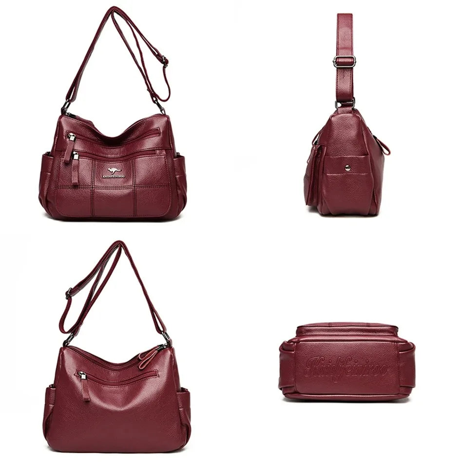 Borse di lusso in morbida pelle Borse da donna Designer 3 strati Borsa a tracolla con tracolla Sac Borsa da donna per lo shopping di grande capacità