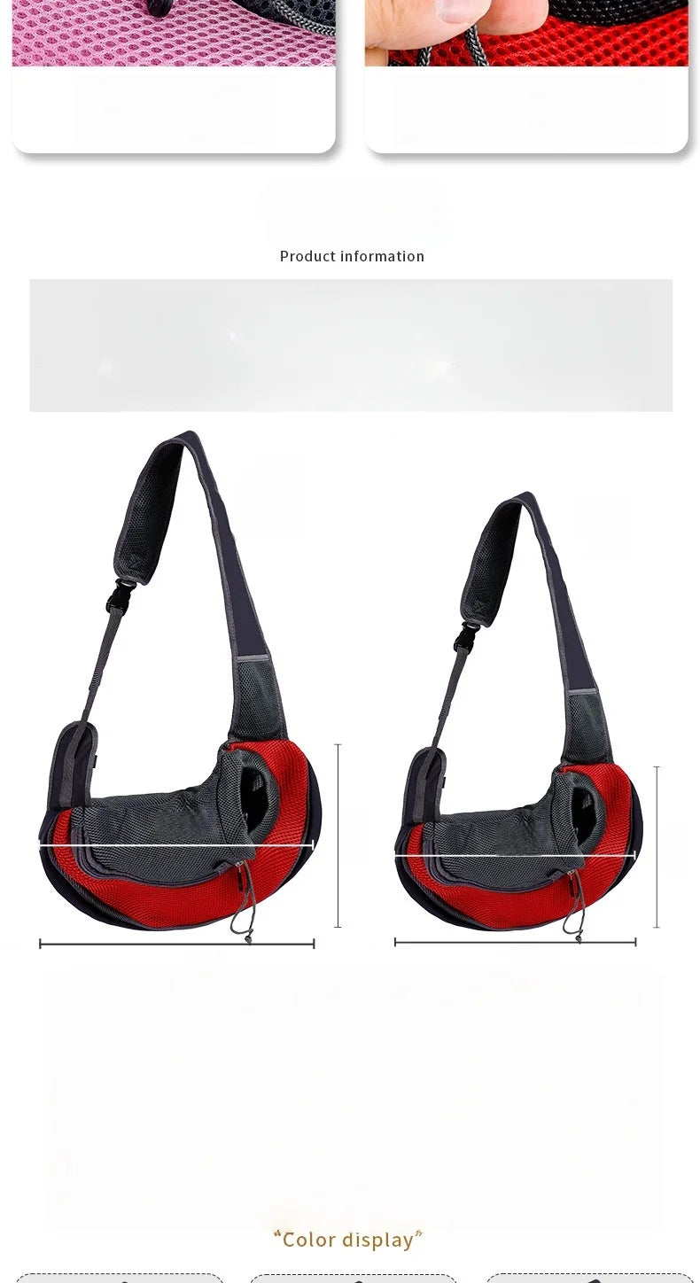 Zaino per animali domestici, borsa a tracolla portatile da viaggio, borsa a tracolla per esterni a mani libere adatta per forniture per animali domestici per gatti e cani