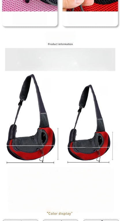 Zaino per animali domestici, borsa a tracolla portatile da viaggio, borsa a tracolla per esterni a mani libere adatta per forniture per animali domestici per gatti e cani