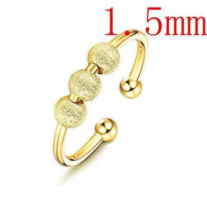 Anelli di ansia punk per donna uomo spirale Fidget perline anello gioielli di tendenza piacevole ruota liberamente anello in acciaio inossidabile antistress regalo