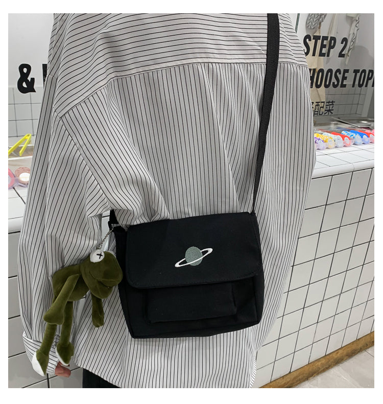 Borsa a tracolla per studenti con collage casual Borsa piccola da donna Borsa a tracolla in tela per donna Borse a tracolla con stampa Bolsas Sac