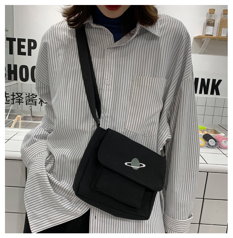 Borsa a tracolla per studenti con collage casual Borsa piccola da donna Borsa a tracolla in tela per donna Borse a tracolla con stampa Bolsas Sac