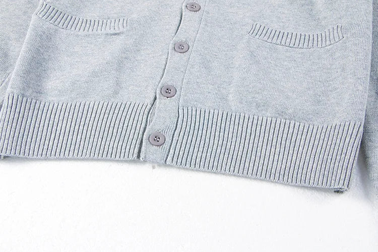 Nuovo Maglione Tinta Unita da Donna, Top in Maglia alla Moda, Cardigan Sottile Primaverile Autunnale a Maniche Lunghe, Giacca Slim per Adulti, Taglie XS-2XL