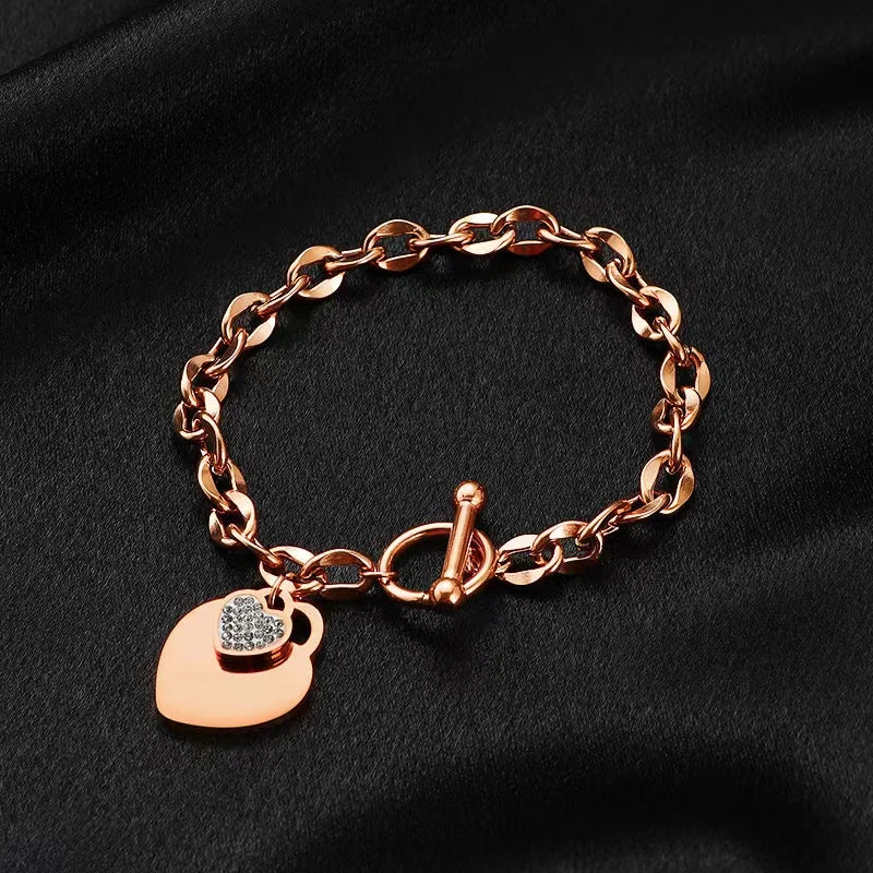 EILIECK Bracciale con ciondolo stella marina luna stella color oro in acciaio inossidabile 316L per le donne Nuovo regalo di gioielli con catena da polso alla moda
