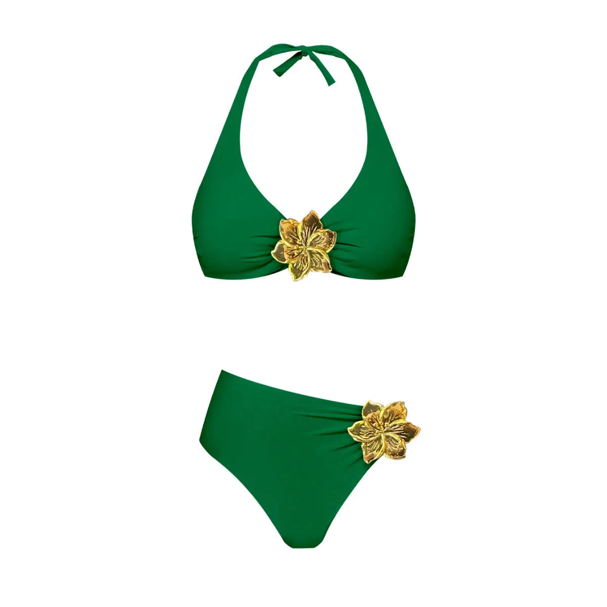 Bikini con scollo a V donna nuovo costume da bagno con volant bikini rosso set costumi da bagno con scollo all'americana biquini a gamba alta costumi da bagno da spiaggia a vita alta