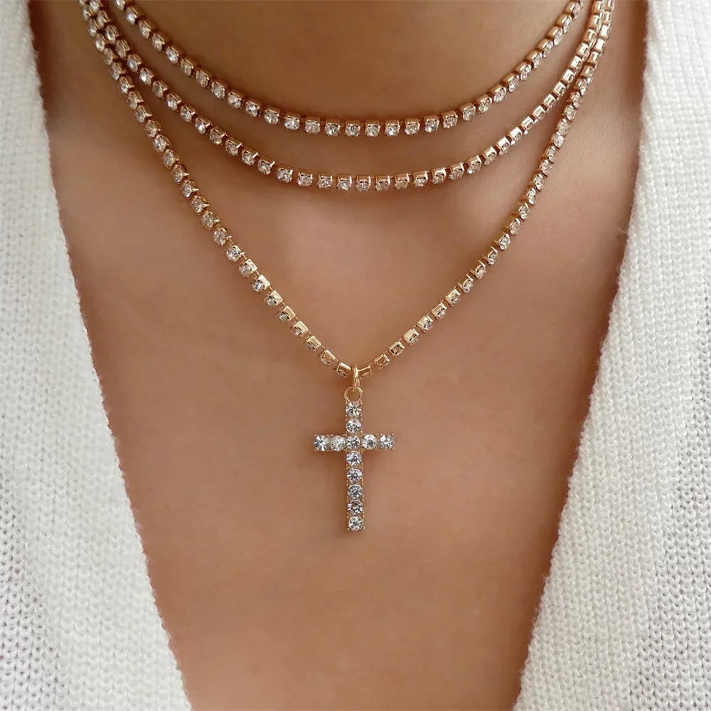 Collana con ciondolo moneta con ritratto di testa a catena spessa con piatto in oro punk vintage per gioielli hip-hop geometrici multilivello di moda da donna