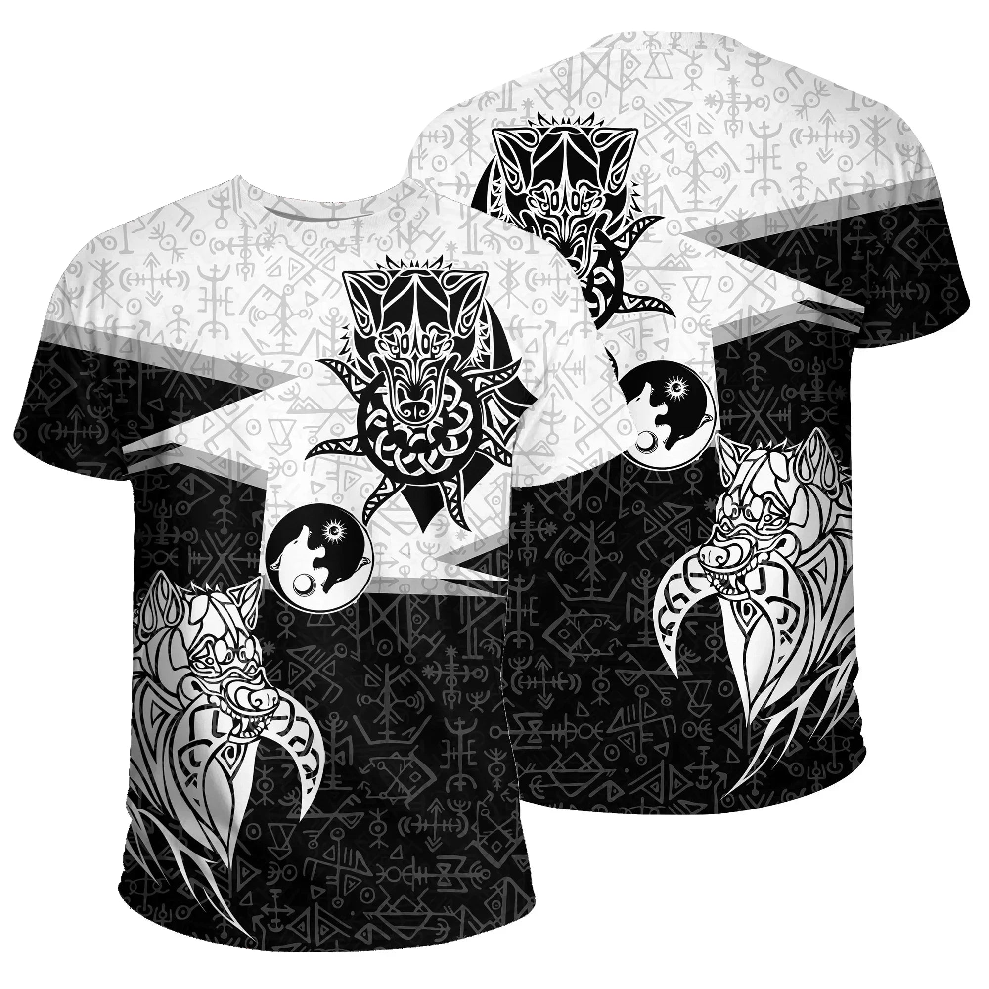 L'ultimo simbolo vichingo 3D stampato abbigliamento oversize estivo manica corta da uomo da strada comoda maglietta Hip Hop Harajuku Top