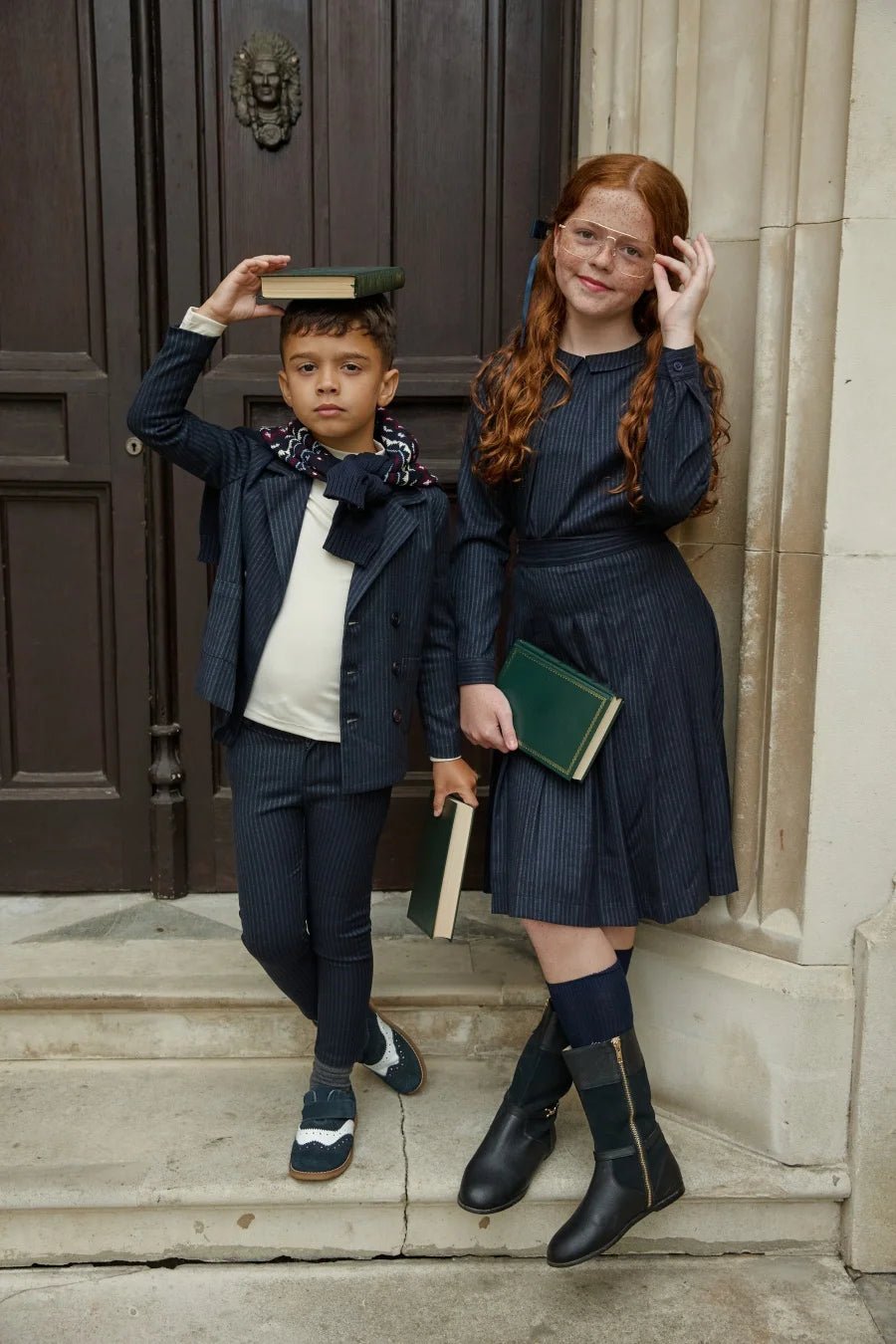 (Spedizione in 1 giorno) AS AW26 ISRAEL Collezione Windsor a righe con maglia per abbigliamento per bambini, camicia