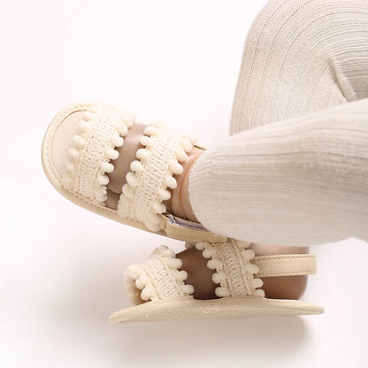   Sandali Estivi per Bambina con Suola Antiscivolo in Gomma, Scarpe Primi Passi Morbide e Traspiranti per Neonata