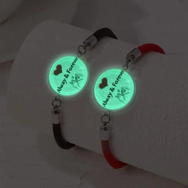 Braccialetti romantici per coppia di sole e luna luminosi per donna Uomo Bracciale coordinato con corda intrecciata fatta a mano Regali di gioielli per San Valentino