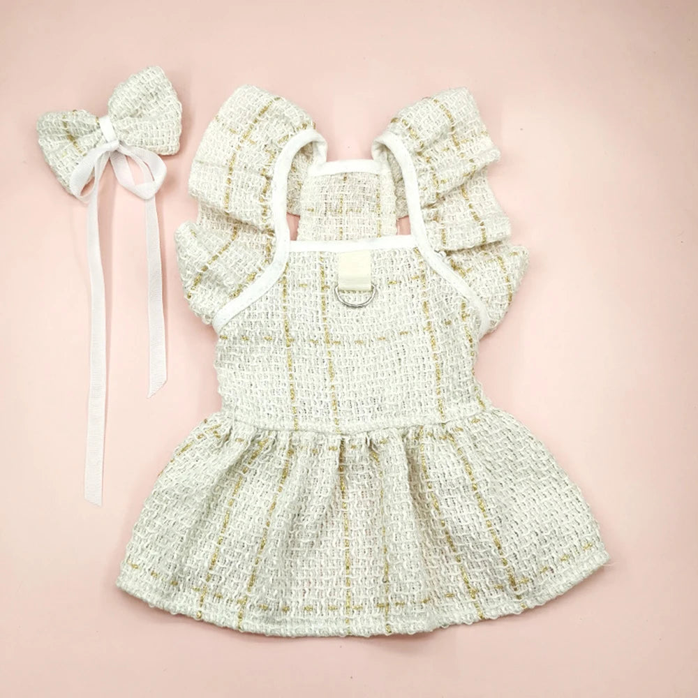 Pet Princess Style Dress nero bianco cane gatto gonna estate comoda gonna a fiocco per cani di piccola e media taglia forniture per animali domestici