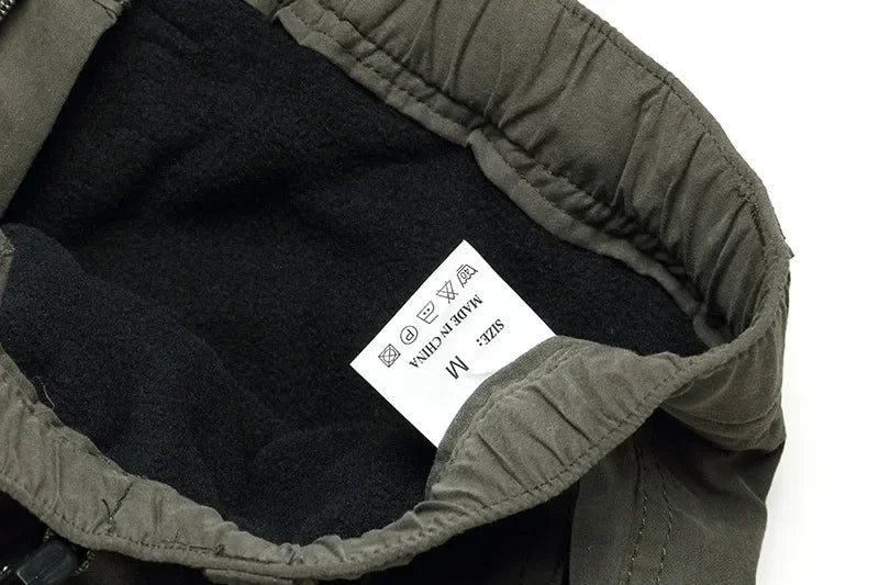 Pantaloni cargo in pile da uomo Pantaloni tattici in peluche invernale Pantaloni da jogging casual 3XL Pantaloni termici caldi da corsa coreani allentati