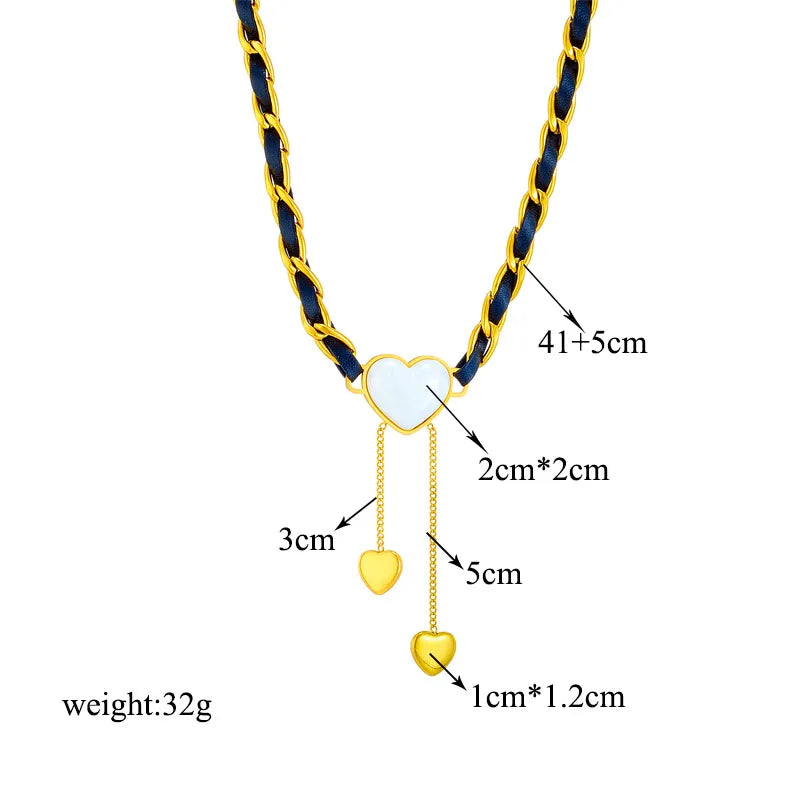 DIEYURO Collana con ciondolo occhi azzurri con serratura a forma di farfalla in acciaio inossidabile 316L per le donne Nuovi regali di gioielli con catena girocollo multistrato