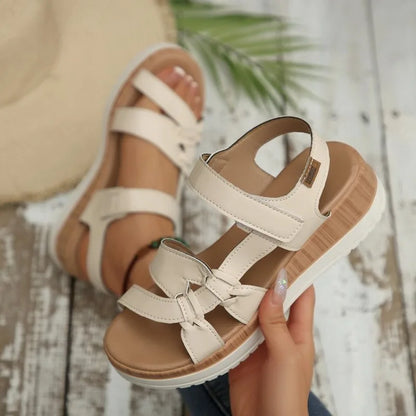 Nuovi Sandali Estivi da Donna con Zeppa e Plateau, Punta Aperta, Cinturino alla Caviglia, Stile Gladiatore, Scarpe da Spiaggia Casual