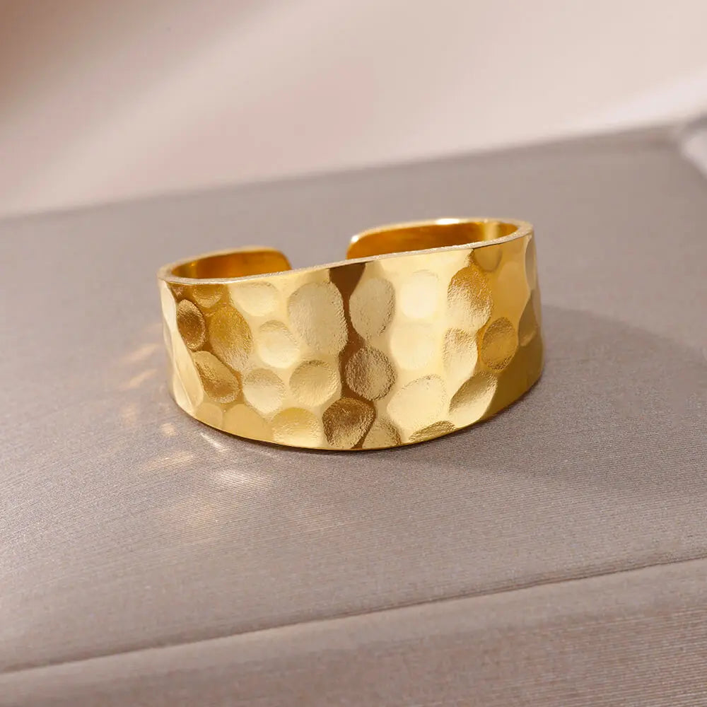 Anelli in acciaio inossidabile 316L per le donne Colore oro Non sbiadisce mai Anelli classici di lusso Anelli per coppie di nozze Gioielli Spedizione gratuita
