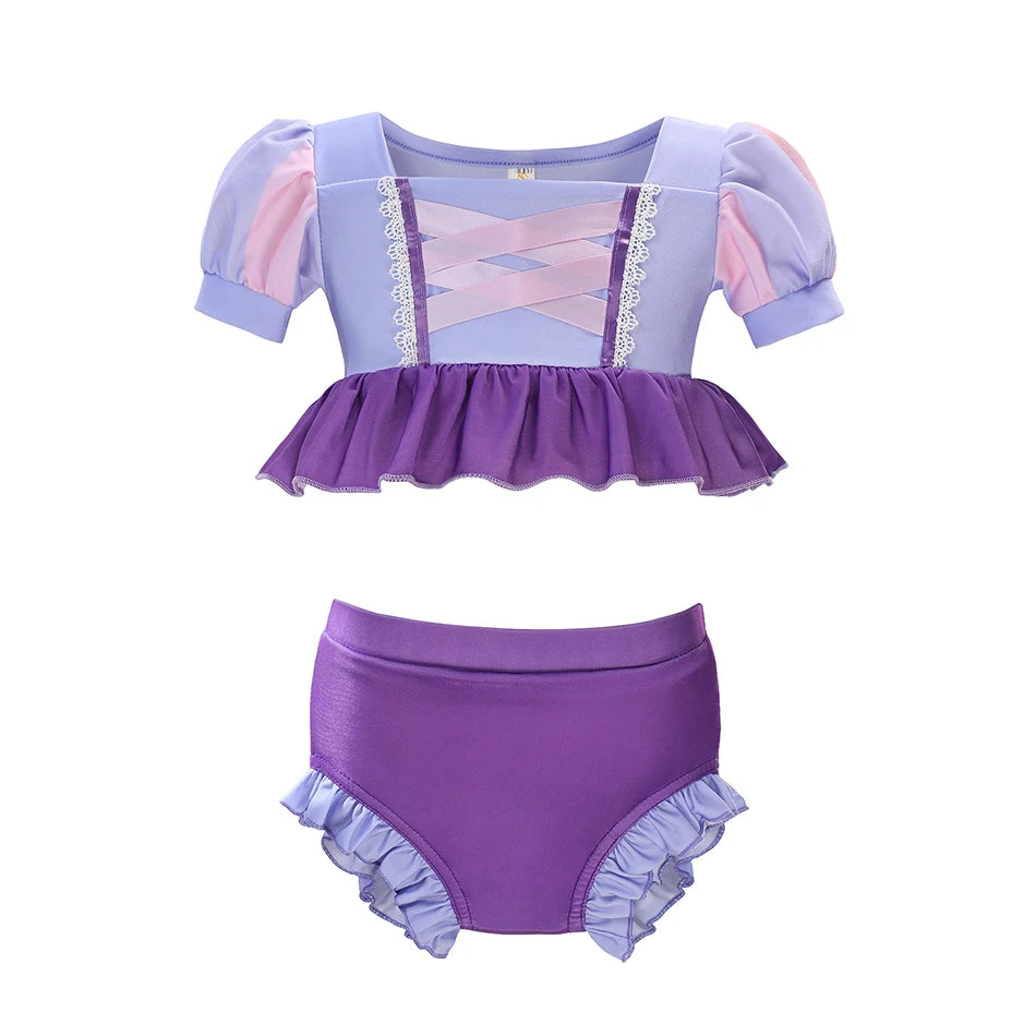 Costume da bagno principessa Sirena Mirabel Isabella Costume da bagno Set Ragazza Estate Beachwear Pool Party Bambini Anna Elsa Rapunzel Costume da bagno