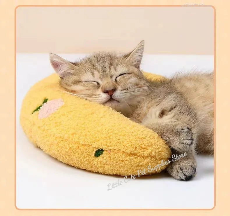 Pet Piccolo cuscino Moda Protezione per il collo Sonno profondo Cucciolo Gattino Cuscino a forma di U Cane Gatto Poggiatesta Cuscino per dormire Forniture per animali domestici