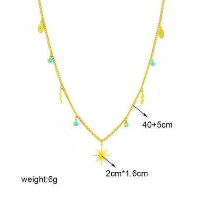 DIEYURO Collana con ciondolo occhi azzurri con serratura a forma di farfalla in acciaio inossidabile 316L per le donne Nuovi regali di gioielli con catena girocollo multistrato