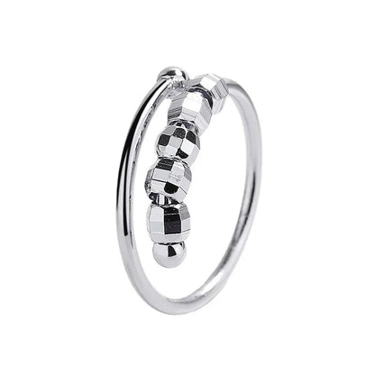Anelli di ansia punk per donna uomo spirale Fidget perline anello gioielli di tendenza piacevole ruota liberamente anello in acciaio inossidabile antistress regalo