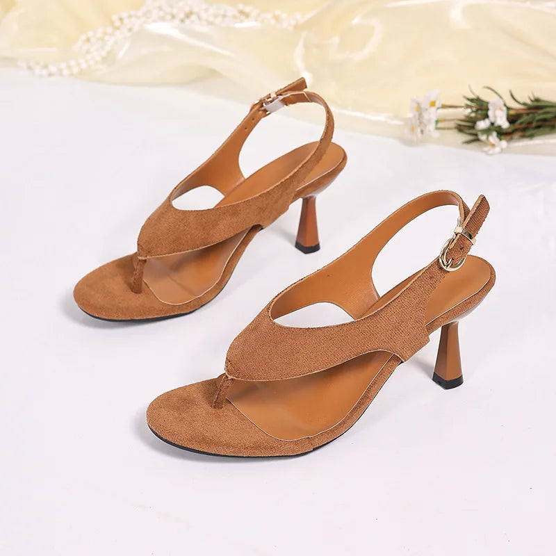 Sandales à talons hauts tendance pour femmes pour l'été, chaussures pour femmes avec bride à la cheville, talons, Zapatos Mujer, chaussures d'été, escarpins pour femmes