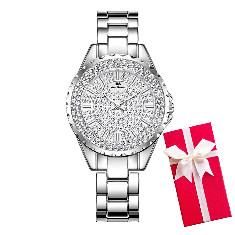 Orologi eleganti da donna con bracciale in oro 2025 Orologi da polso da donna di lusso delle migliori marche per orologio femminile Moda elegante in acciaio pieno
