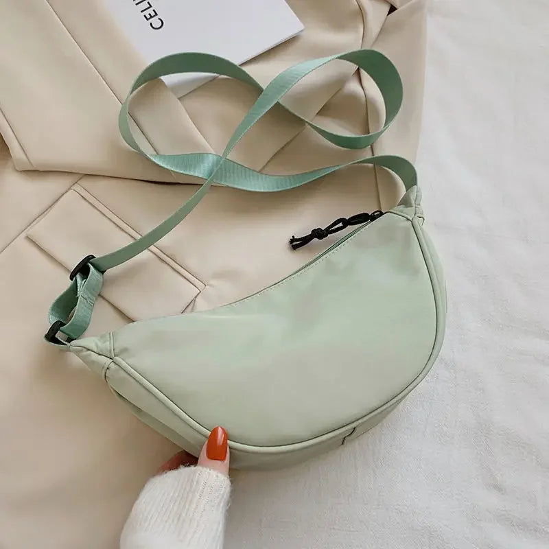 Borsa a tracolla da donna dal Design semplice moda donna Nylon Hobos borse a tracolla piccole borse di stoffa Vintage da donna