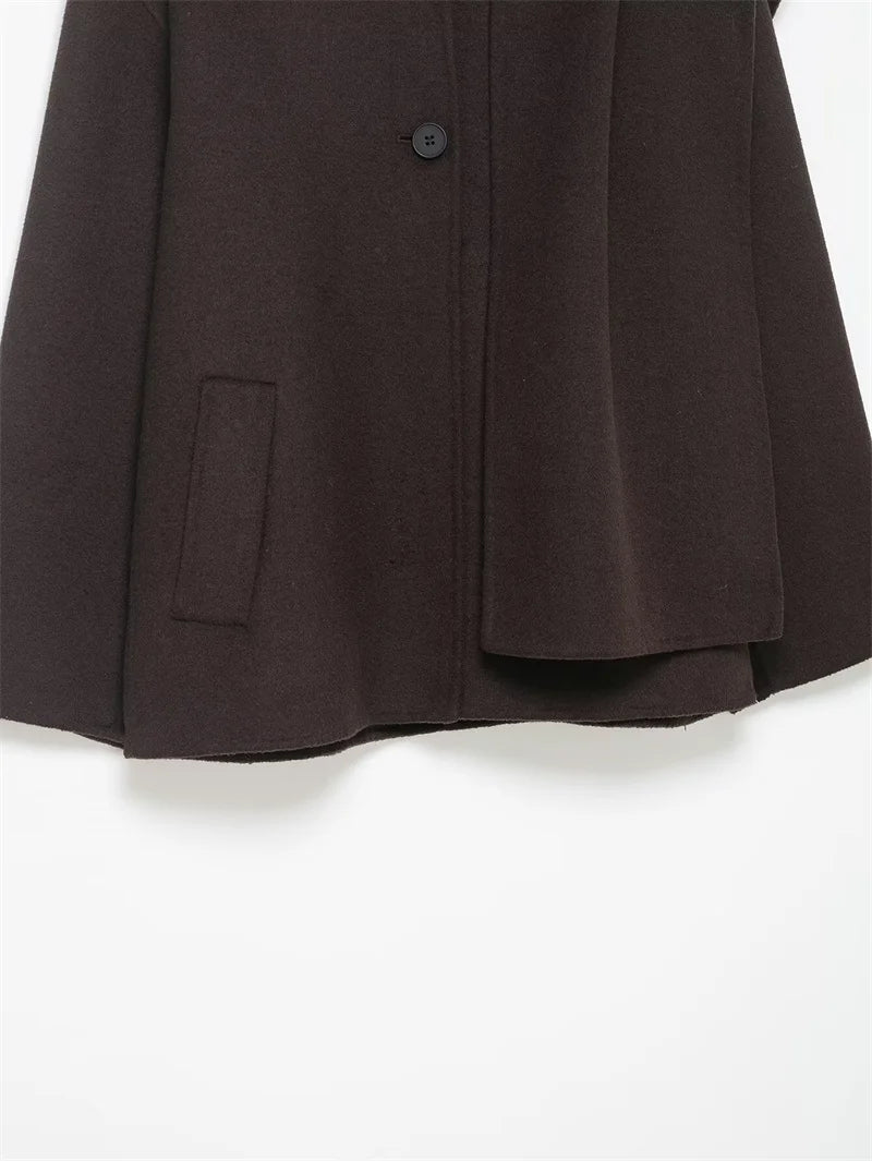 Cappotto da Donna 2026 Nuova Giacca Corta Invernale Autunnale alla Moda con Sciarpa Decorativa, Capispalla Elegante e Chic per Signora