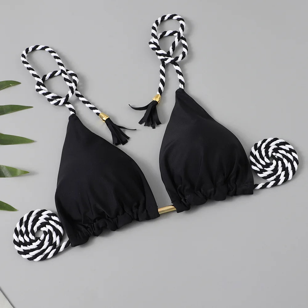 Costume da bagno donna bikini set bikini sexy con coulisse costumi da bagno leopardo due pezzi costume da bagno costume da bagno bikini con lacci biquinis