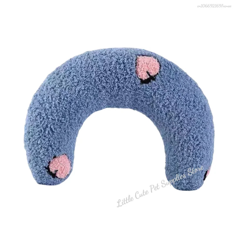 Pet Piccolo cuscino Moda Protezione per il collo Sonno profondo Cucciolo Gattino Cuscino a forma di U Cane Gatto Poggiatesta Cuscino per dormire Forniture per animali domestici
