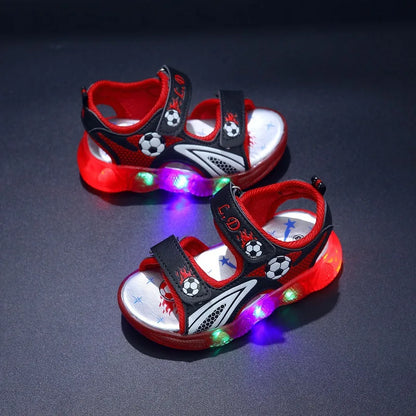 Sandali estivi Nuovo Sport Comfort Scarpe da bambino Antiscivolo Traspirante Morbido Light Up Scarpe da ragazzo Moda Spiaggia Sandali casual Босоножки