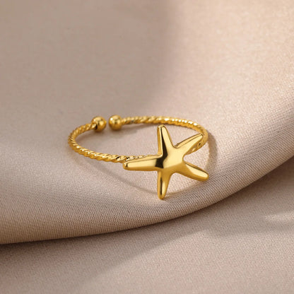 Anelli in acciaio inossidabile per donna Anello aperto impermeabile color oro Anello per coppia di nozze Regali di gioielli Articoli di spedizione gratuiti Anelli