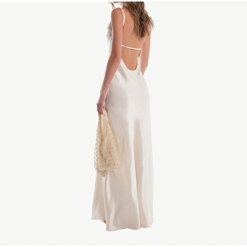 Abito senza spalline patchwork in pelliccia sintetica Abito da donna sexy con spalle scoperte Manica intera Vita stretta Abiti slim Abiti da sera chic da donna
