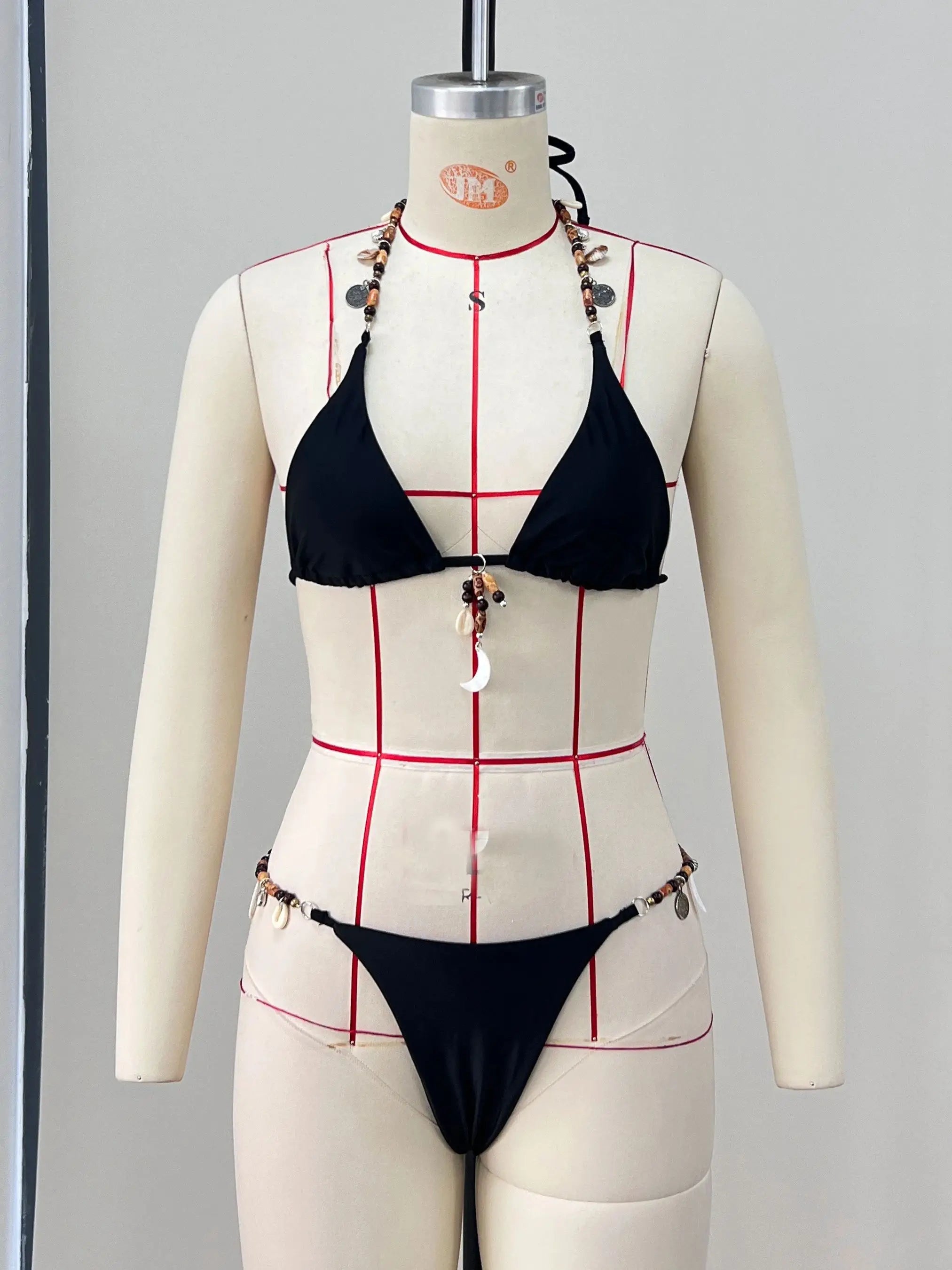 Costume da bagno sexy Bikini Donna Costumi da bagno con stampa leopardata Anello dorato Costume da bagno a due pezzi con gamba alta Costumi da bagno con spalline Biquini