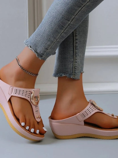 Sandali estivi donna nuove scarpe da spiaggia Open Toe infradito zeppe comode pantofole sandali carini Plu taglia 35 ~ 43 Chaussure Femme