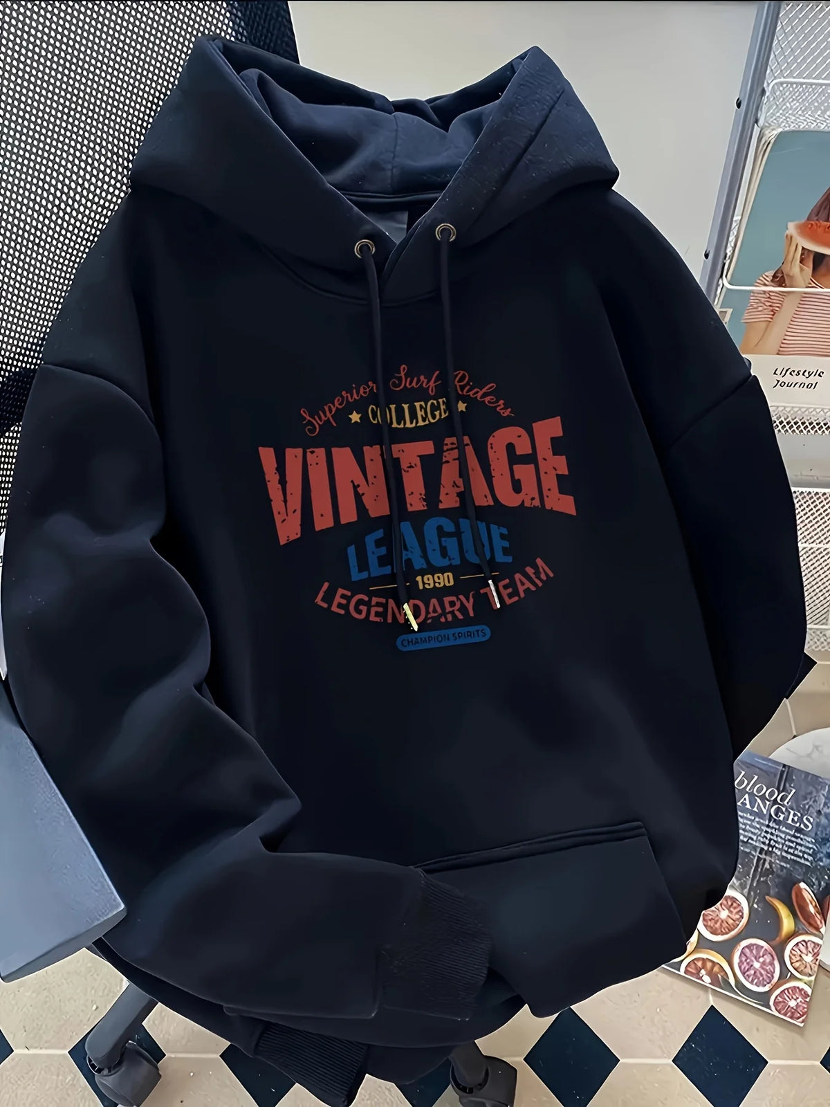 Felpa con cappuccio autunnale e invernale con stampa coreana, stile casual multifunzionale, facile da indossare, adatta per il pendolarismo.